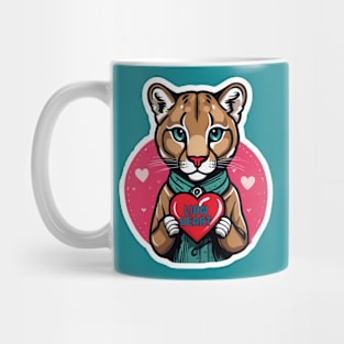 Cougar with a Lion Heart. Mug